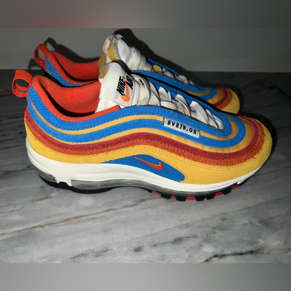 Men's Nike Air Max 97 SE "AMRC" Pollen/Orange-Lt Photo Blue size 7